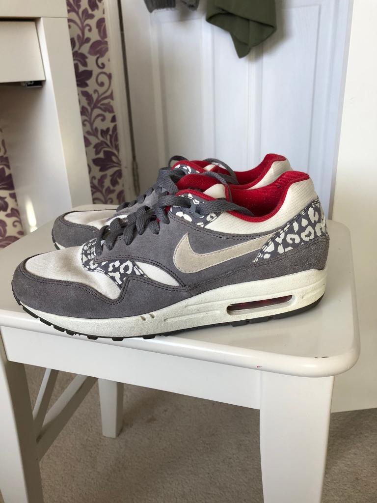 grey leopard print nike trainers